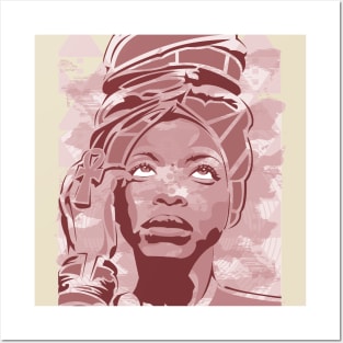 erykah badu silhoutte Posters and Art